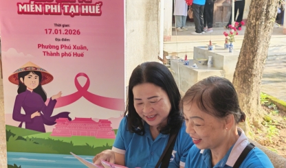 Khám sàng lọc ung thư vú miễn phí cho 200 phụ nữ tại phường Phú Xuân, Tp Huế